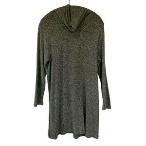 Old Navy Cowl Neck Sweater Plush Tunic Pullover Women's Size Large in Gray Slits